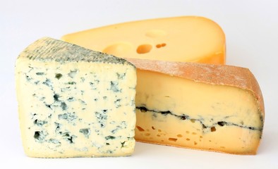 Three varieties of french cheese