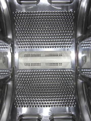 Metallic abstraction - inside the washmachine.