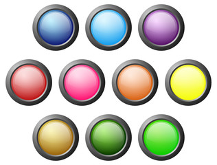 colored buttons - vector