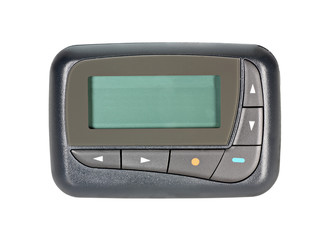 Pager with copy space on display isolated on white