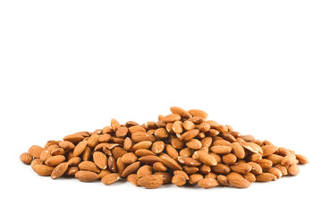 pile of peeled almond nuts