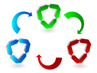3d recycle symbol