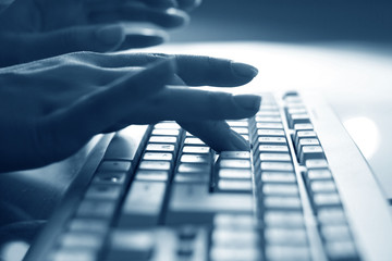 keyboard work hand background