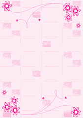 Decorative flowers on abstract background