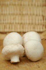 Champignons putzen und zerkleinern