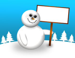 Snowman sign