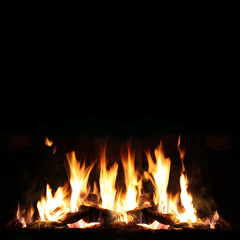 Naklejka premium Brennendes Feuer