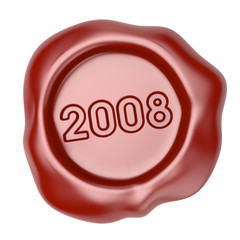 Wax seal with 2008 text