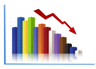 Crisis diagram, vector illustration