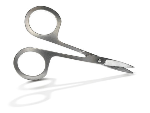Old metal scissors was in the use