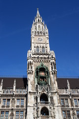Fototapeta na wymiar Munich- City Hall ;Marienplatz (Town Hall) w