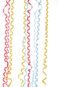 colorful ribbons on white
