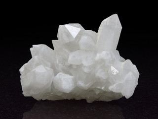 Rock crystal on a black background