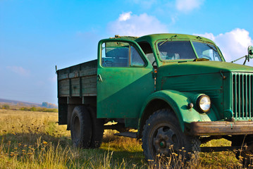 old car on the grass