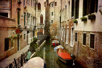 Fototapeta na wymiar Postcard from Italy. - Urban Venice.