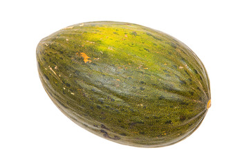 Photo of one melon on a over white background