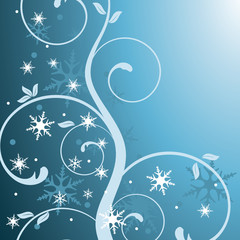 Fototapeta na wymiar blue christmas background, vector illustration