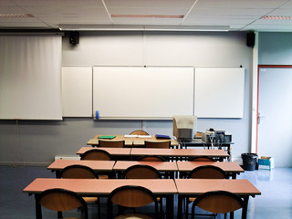 Salle de classe dans un lycée français