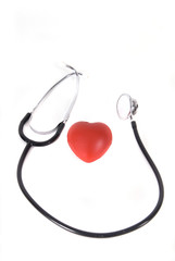 A conceptual stethoscope on heart