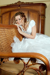 The beautiful girl in a role of the bride