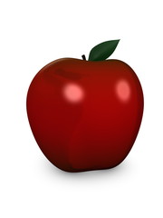 3d image, conceptual, red apple