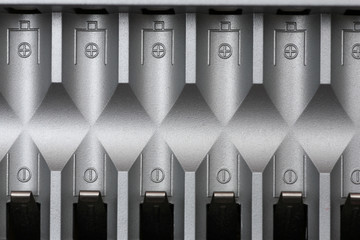 Battery compartments, abstract background.