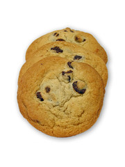 Chocolate Chip Cookies in a Row