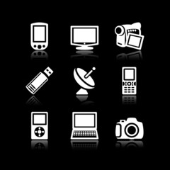 White web icons, set 16