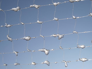 Gouttes d'eau gelées