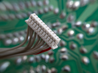 Data bus in pincers electronic assembly macro view