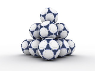 Fototapeta premium Ball's piramyd on white background
