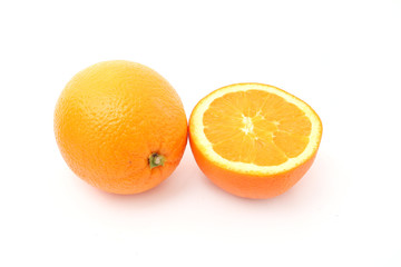 fresh orange isolated on white