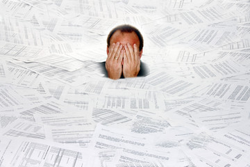 Streß durch Bürokratie und Papier Ablage
