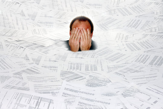 Streß durch Bürokratie und Papier Ablage