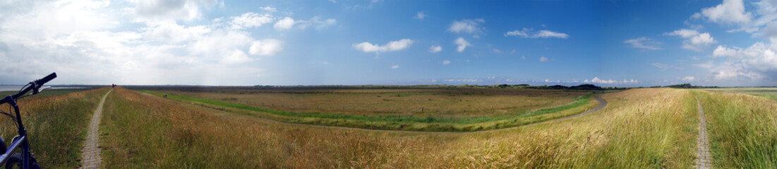 Obraz premium Deichweg Panorama