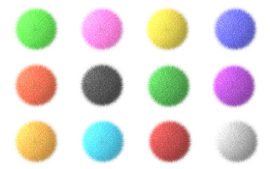 Fototapeta premium Fluffy spheres