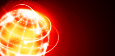 world with international movments as shooting stars