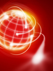 world with international movments as shooting stars