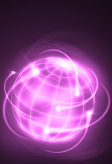 world with international movments as shooting stars