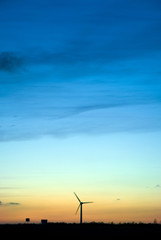 Windmill at sunset