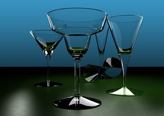 cocktail glasses