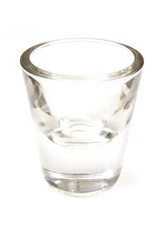 Empty glass isolated on a white studio background