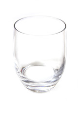 Empty glass isolated on a white studio background