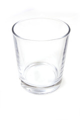 Empty glass isolated on a white studio background