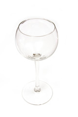 Empty glass isolated on a white studio background