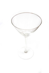 Empty glass isolated on a white studio background
