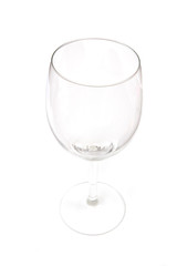 Empty glass isolated on a white studio background