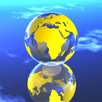 yellow globe background