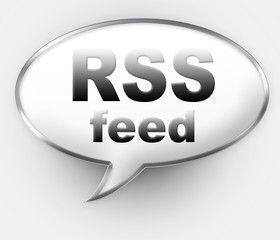 RSS Talk Bubble icon with clipping path for easy extraction
