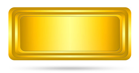 Button Gold with clipping path for easy extraction